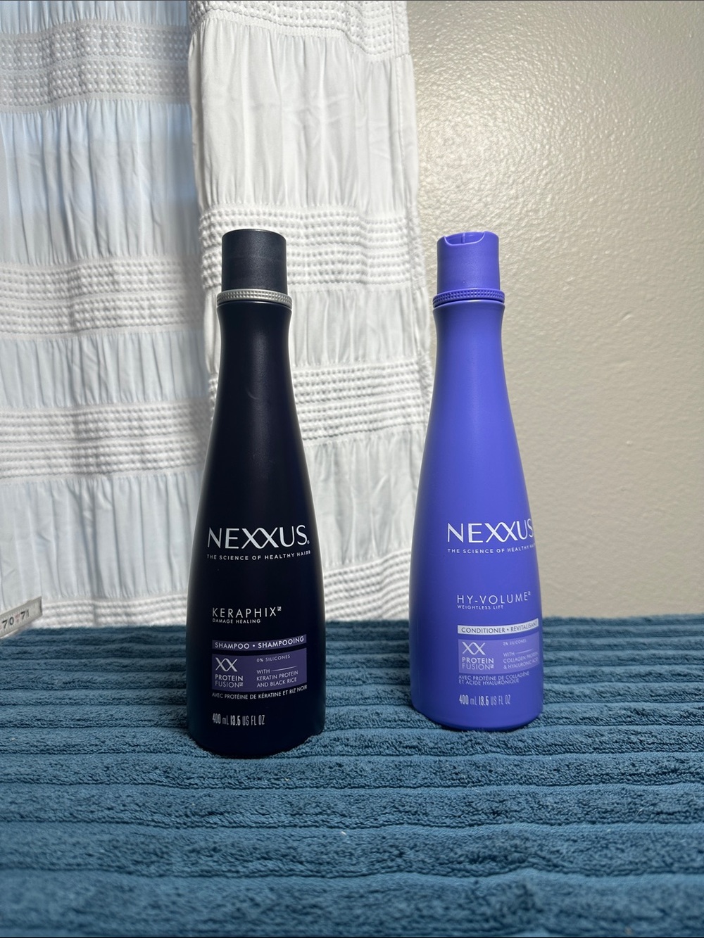 Nexxus Keraphix & Hy-Volume Shampoo + Conditioner Set - Black & Purple New
